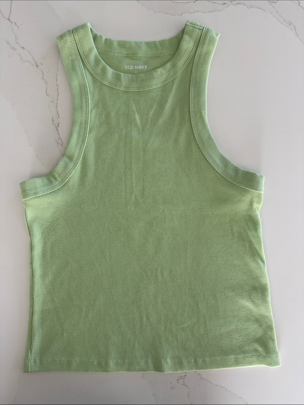 Old Navy Light Green Ribbed Tank Top - Sleeveless Knit